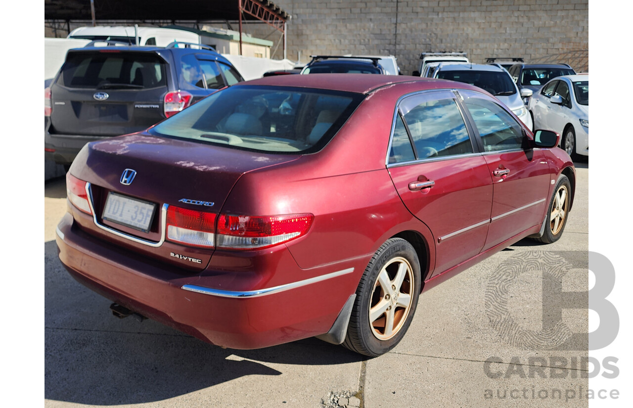 09/2004 Honda Accord VTi 40 4d Sedan Red 2.4L