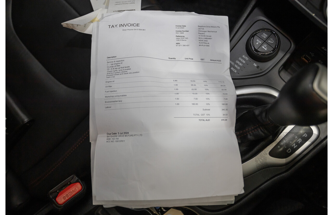 08/2014 Jeep Cherokee Trailhawk (4x4) KL 4D Wagon Billet Silver Metallic 3.2L