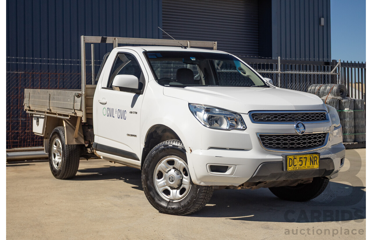 6/2013 Holden Colorado LX RG C/Chas Summit White Turbo 2.8L
