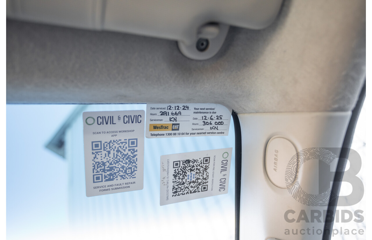 6/2013 Holden Colorado LX RG C/Chas Summit White Turbo 2.8L