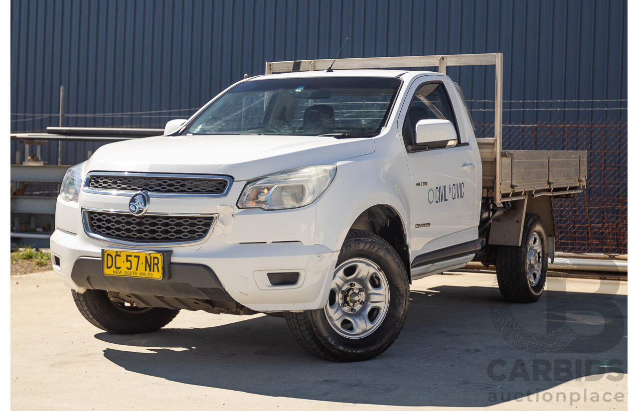 6/2013 Holden Colorado LX RG C/Chas Summit White Turbo 2.8L