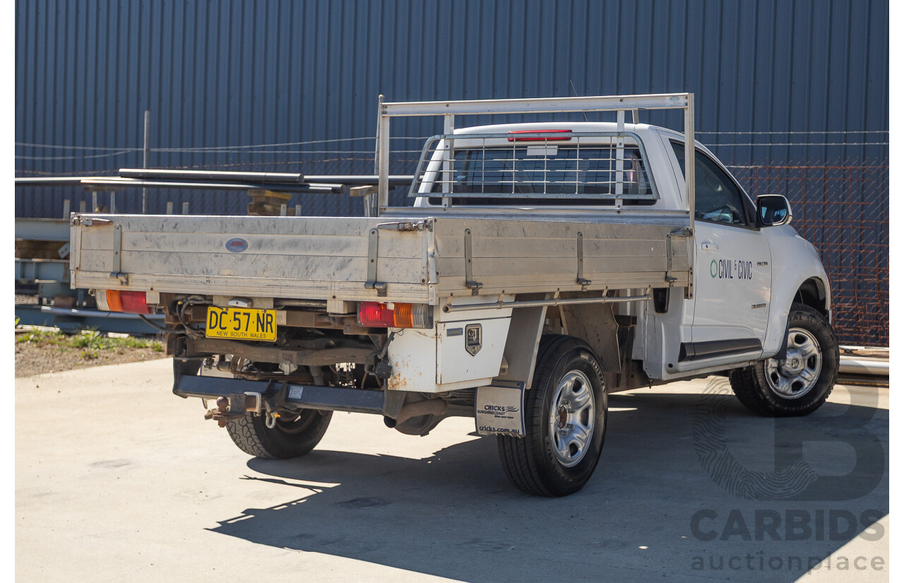 6/2013 Holden Colorado LX RG C/Chas Summit White Turbo 2.8L