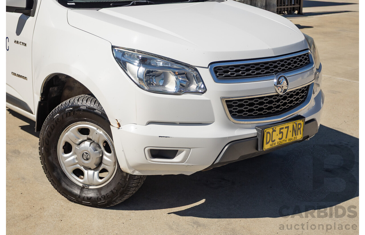 6/2013 Holden Colorado LX RG C/Chas Summit White Turbo 2.8L