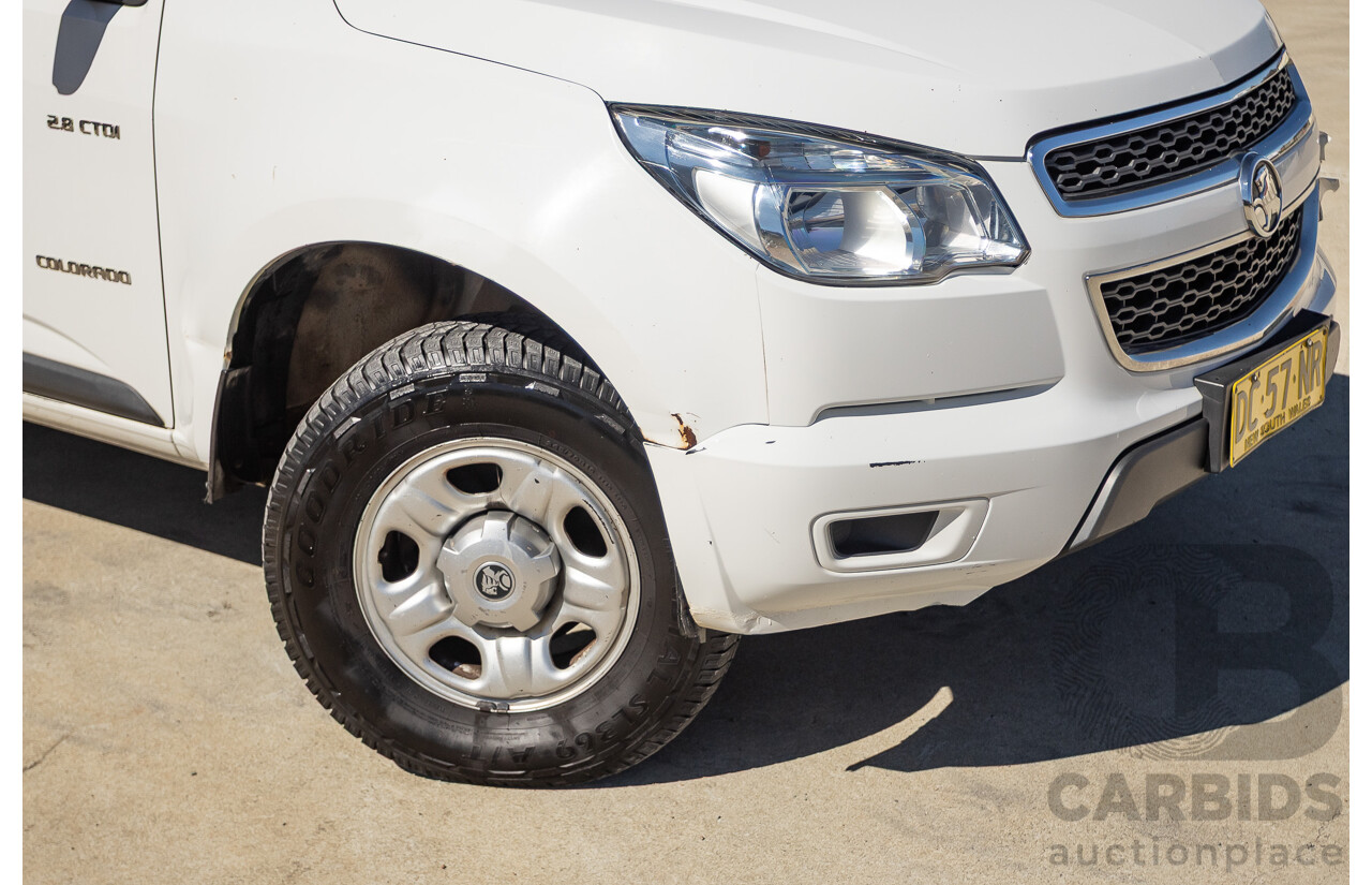 6/2013 Holden Colorado LX RG C/Chas Summit White Turbo 2.8L