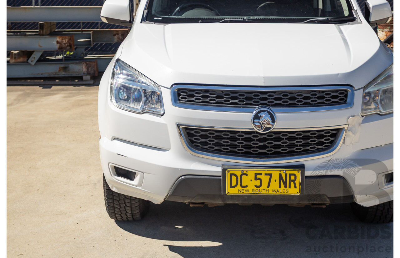 6/2013 Holden Colorado LX RG C/Chas Summit White Turbo 2.8L