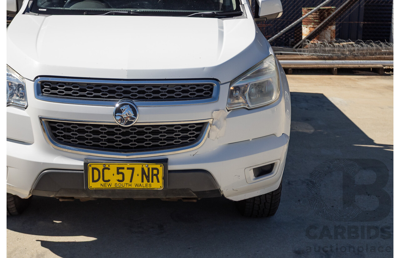 6/2013 Holden Colorado LX RG C/Chas Summit White Turbo 2.8L
