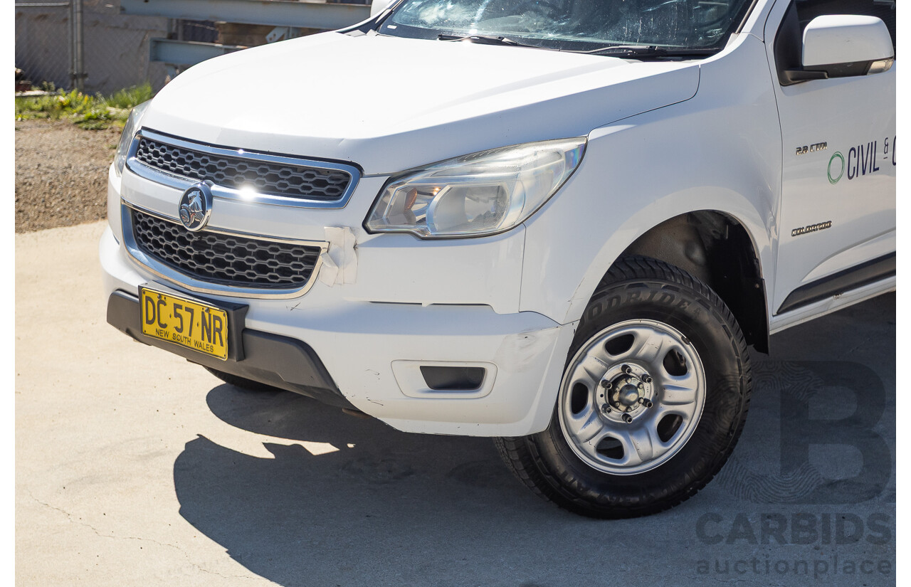 6/2013 Holden Colorado LX RG C/Chas Summit White Turbo 2.8L