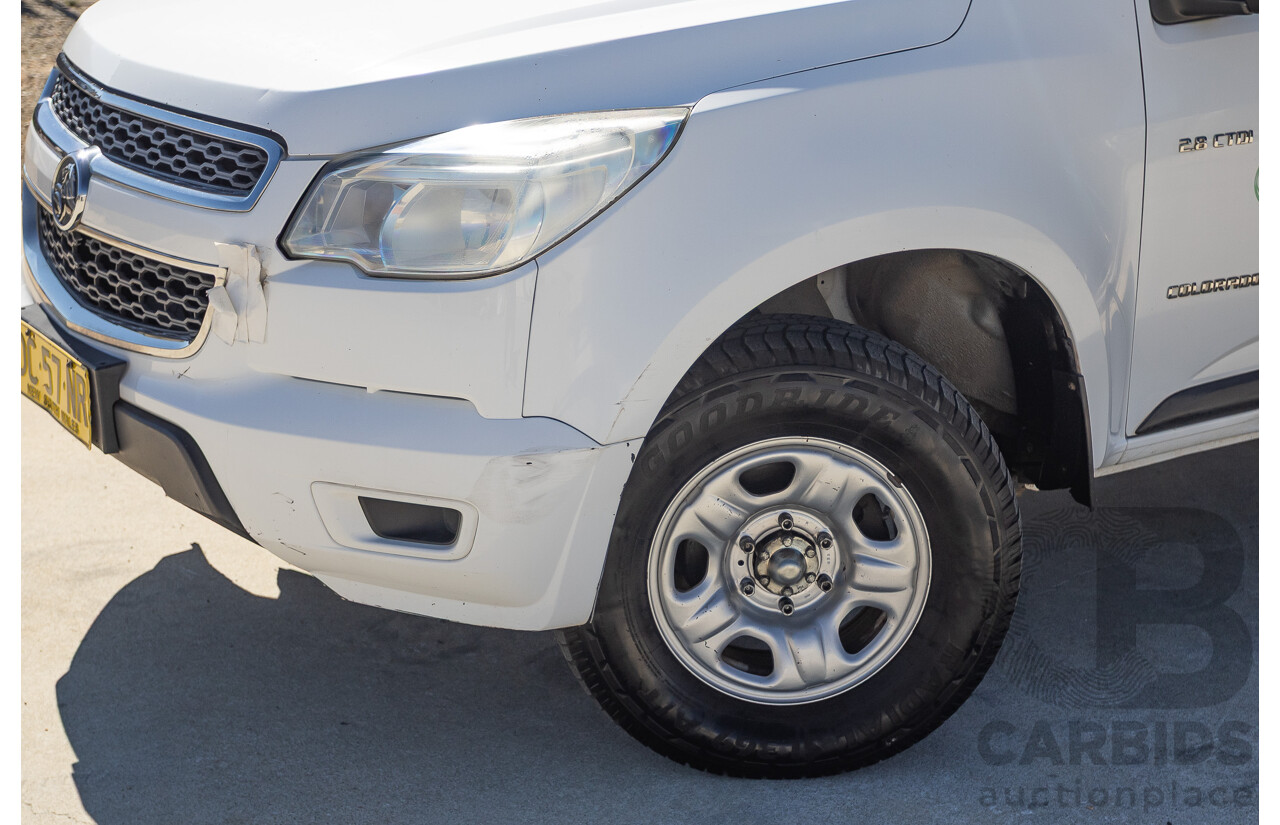 6/2013 Holden Colorado LX RG C/Chas Summit White Turbo 2.8L