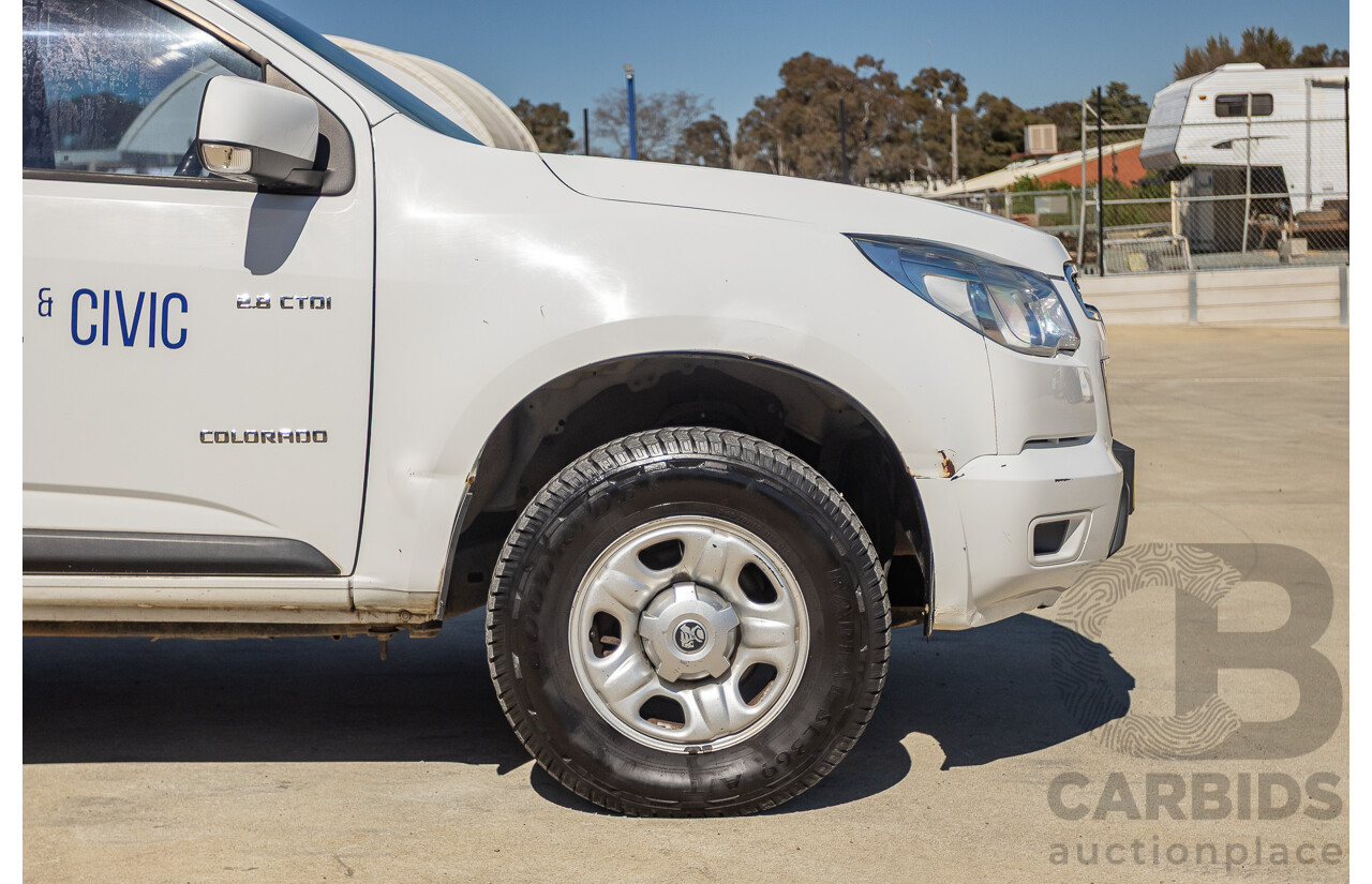 6/2013 Holden Colorado LX RG C/Chas Summit White Turbo 2.8L