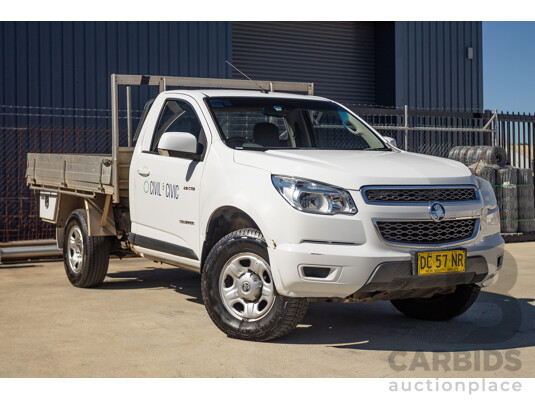 6/2013 Holden Colorado LX RG C/Chas Summit White Turbo 2.8L