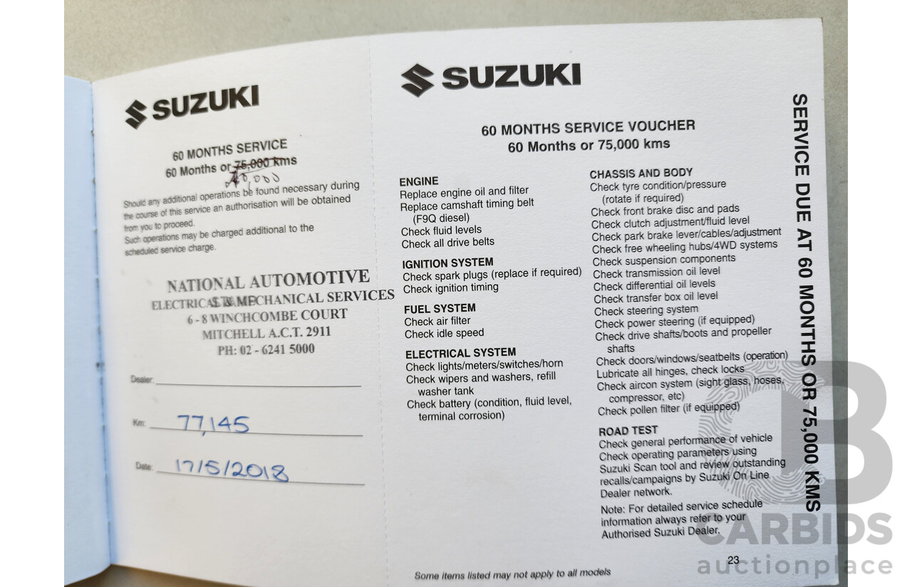 09/2013 Suzuki Grand Vitara (4x4) JT MY13 2d Wagon Red 2.4L