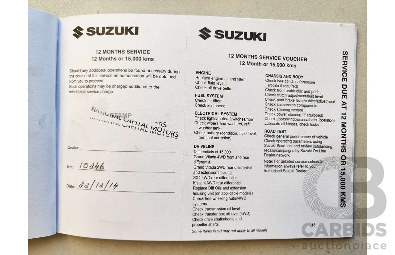 09/2013 Suzuki Grand Vitara (4x4) JT MY13 2d Wagon Red 2.4L