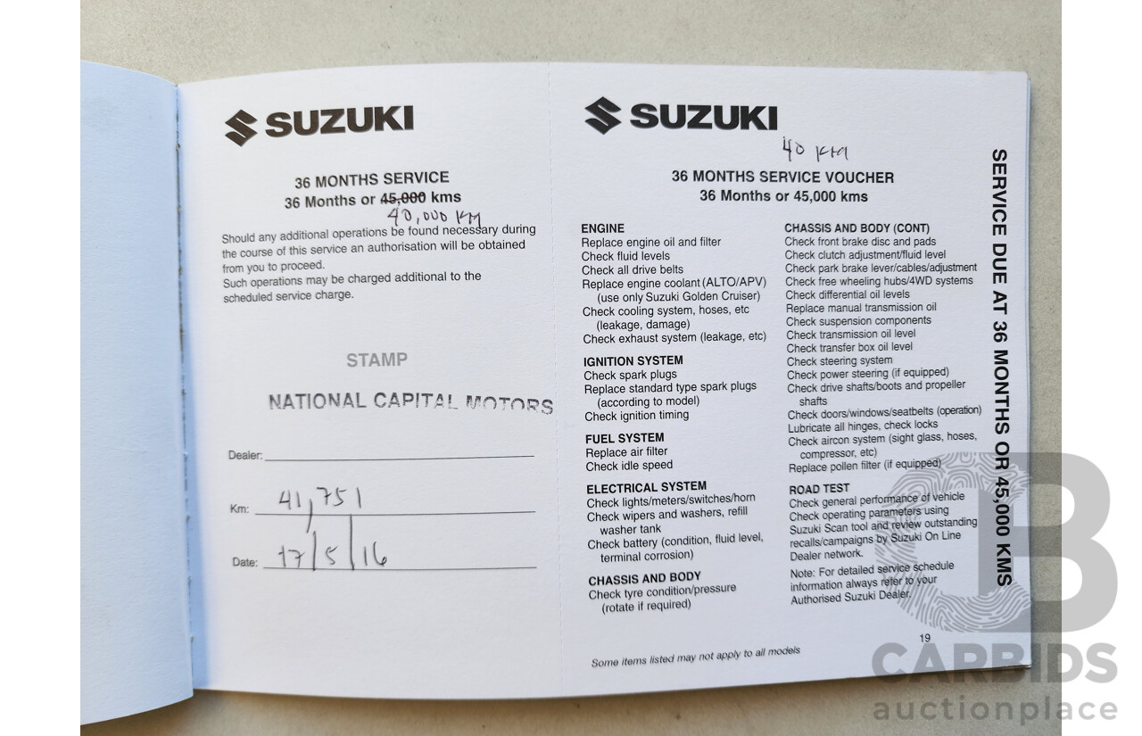 09/2013 Suzuki Grand Vitara (4x4) JT MY13 2d Wagon Red 2.4L
