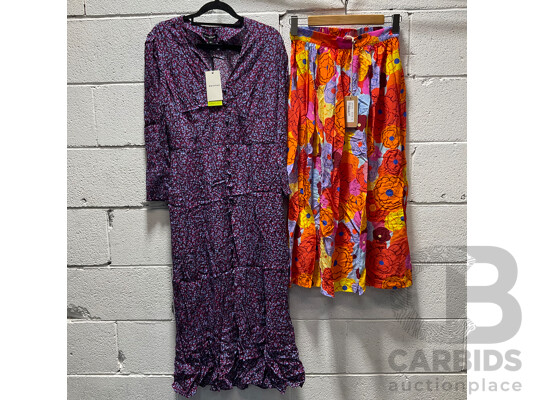 WHISTLES Multi Dress Size 10, GORMAN Flower Time Skirt Size 8 & Jockey Bikini Briefs Size 10 - ORP $618 - Lot of 3
