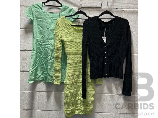 FOREVER NEW Cardigan Size S, GUESS Crichet Dress Size XS & CALVIN KLEIN JEANS Kids Size 10 Dress - Lot of 3