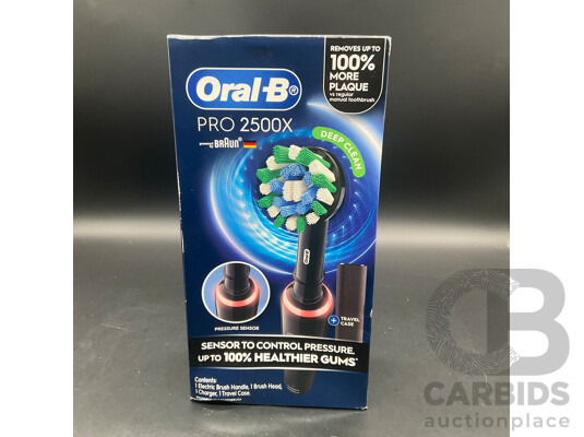 BRAUN ORAL-B Pro 2500x Electric Toothbrush (Black) - ORP $189