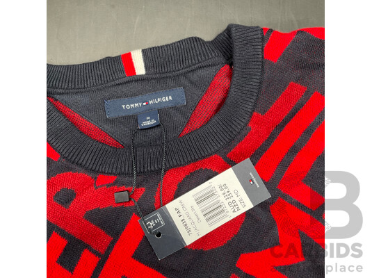 TOMMY HILFIGER (Navy/Red) Sweater Size M - ORP $229
