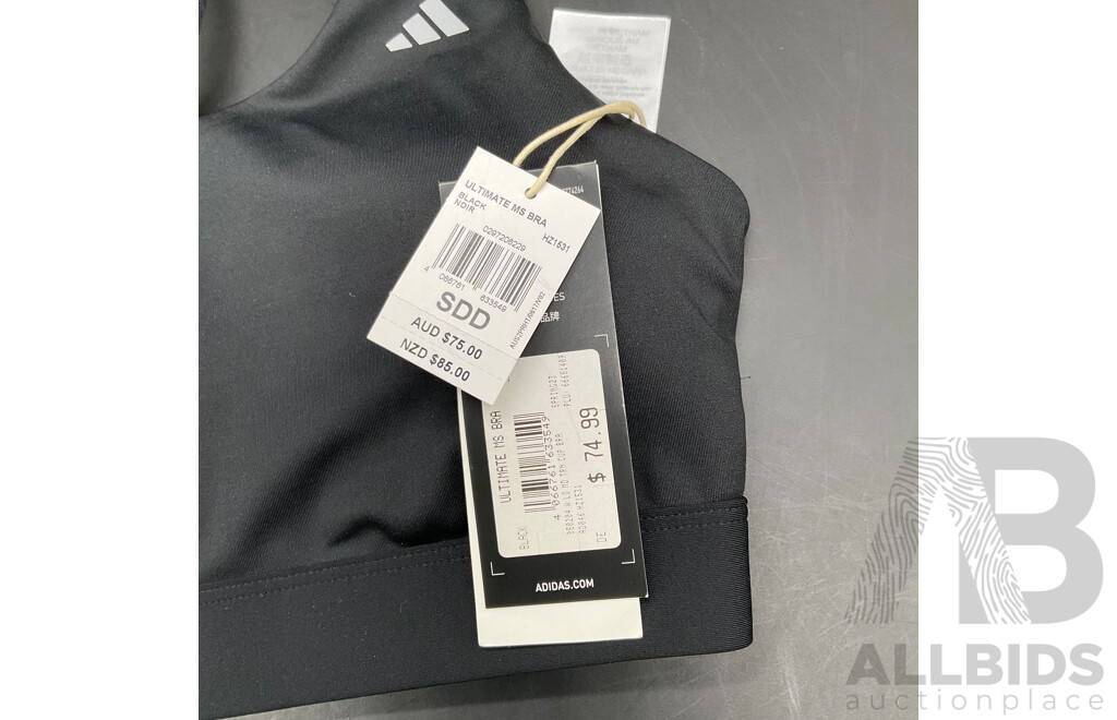 Assorted Women's Gym Clothing Size S and M, Including LORNA JANE, ADIDAS and UNDER ARMOUR - Lot of 3