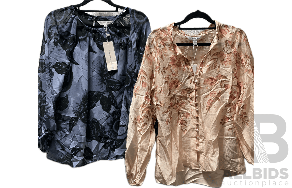 VERONIKA MAINE Pirnt Blouse Size 10 & FOREVER NEW Print Blouse Size 10 - ORP $358
