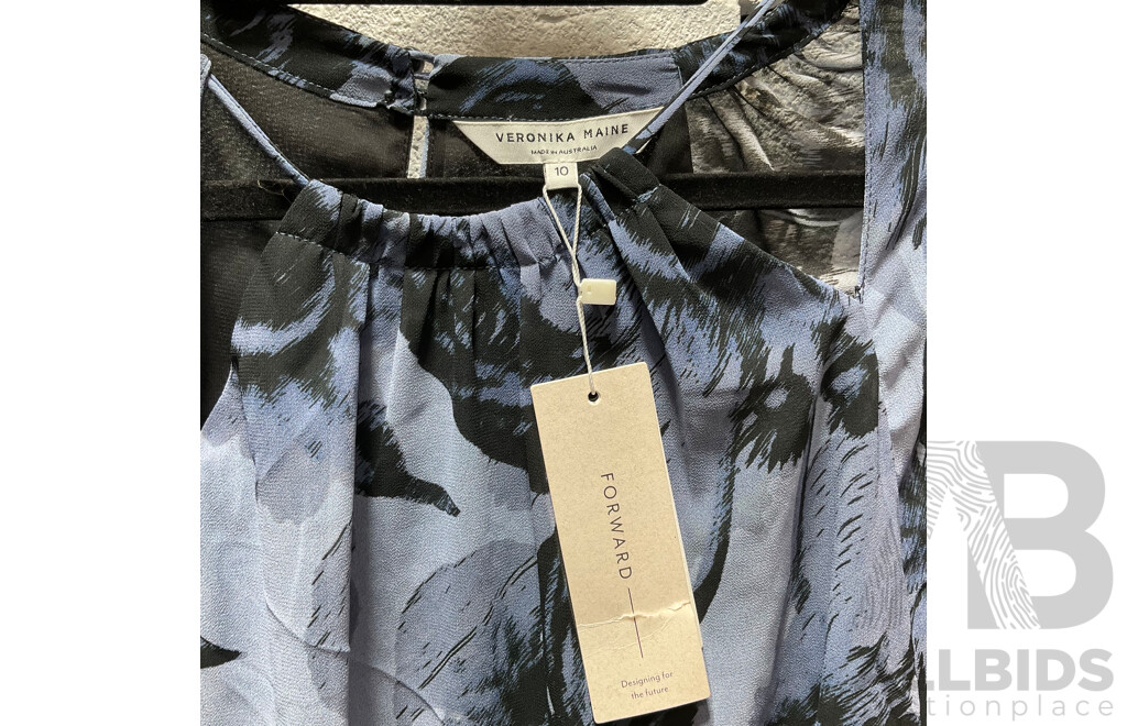 VERONIKA MAINE Pirnt Blouse Size 10 & FOREVER NEW Print Blouse Size 10 - ORP $358