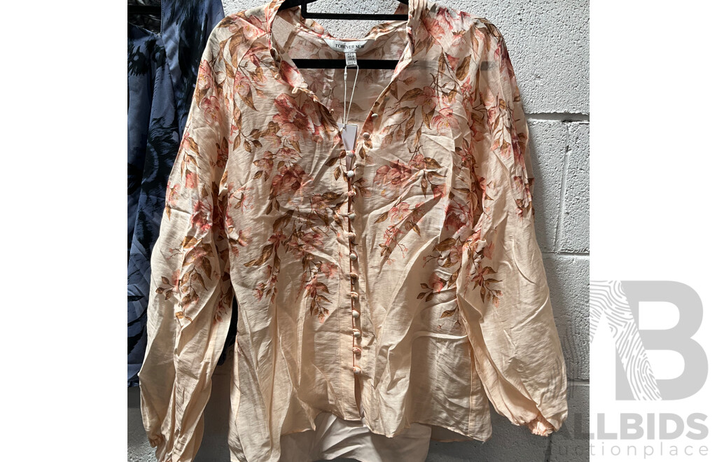 VERONIKA MAINE Pirnt Blouse Size 10 & FOREVER NEW Print Blouse Size 10 - ORP $358