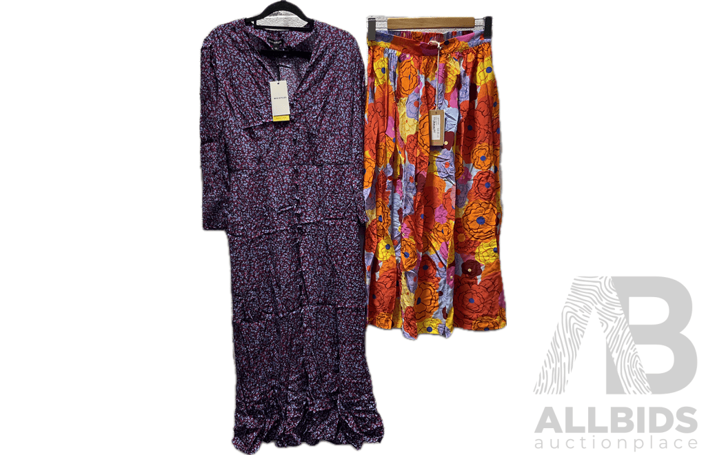 WHISTLES Multi Dress Size 10, GORMAN Flower Time Skirt Size 8 & Jockey Bikini Briefs Size 10 - ORP $618 - Lot of 3