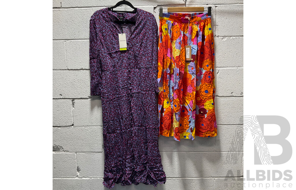WHISTLES Multi Dress Size 10, GORMAN Flower Time Skirt Size 8 & Jockey Bikini Briefs Size 10 - ORP $618 - Lot of 3