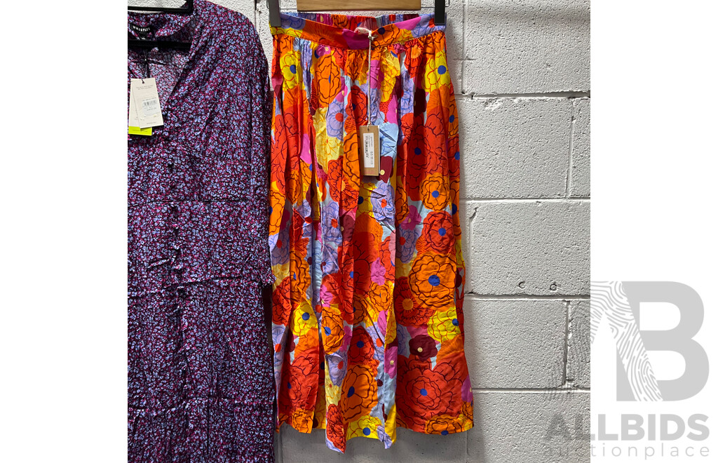 WHISTLES Multi Dress Size 10, GORMAN Flower Time Skirt Size 8 & Jockey Bikini Briefs Size 10 - ORP $618 - Lot of 3