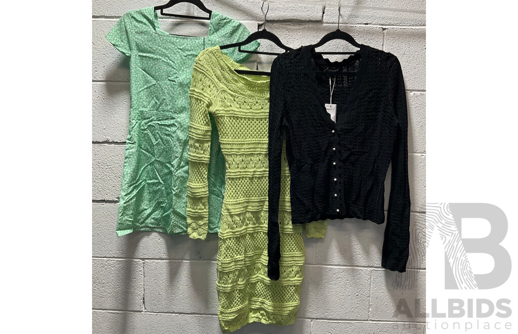 FOREVER NEW Cardigan Size S, GUESS Crichet Dress Size XS & CALVIN KLEIN JEANS Kids Size 10 Dress - Lot of 3