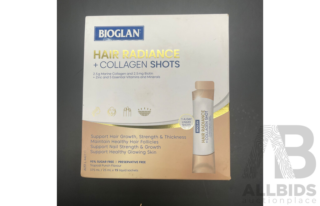 L'OREAL Paris Revitalift Laser Duo Set, BIOGLAN Hair Radiance + Collagen Shots and ANUA Peach 77 Niacin Enriched Cream - Lot of 3