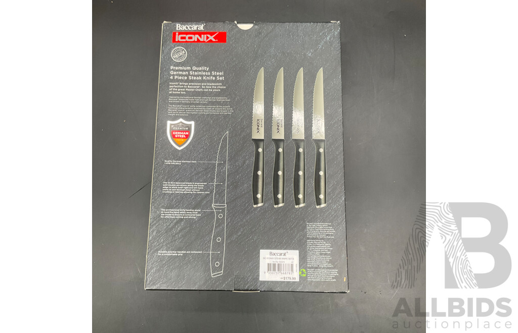 BACCARAT IconiX 4 Piece Steak Knife Set