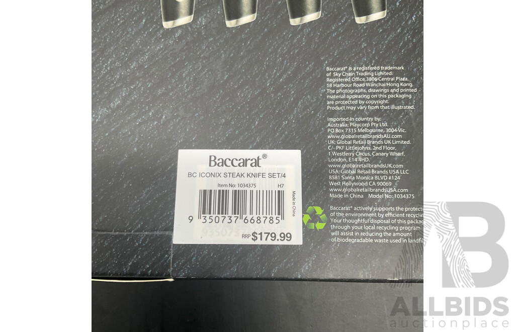 BACCARAT IconiX 4 Piece Steak Knife Set