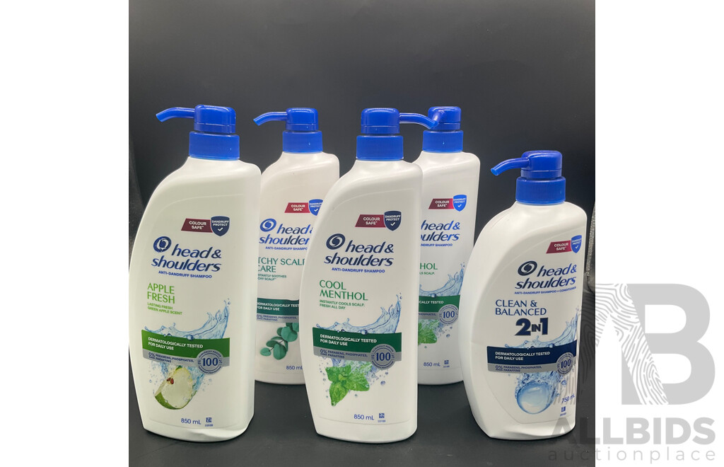 HEAD & SHOULDER Shampoos - Lot of 5