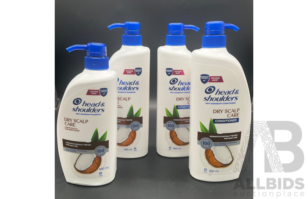 HEAD & SHOULDERS Shampoos Anc Conditioners - Lot of 4