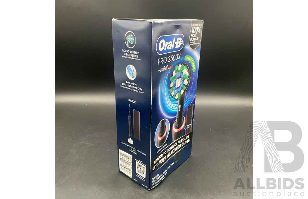 BRAUN ORAL-B Pro 2500x Electric Toothbrush (Black) - ORP $189