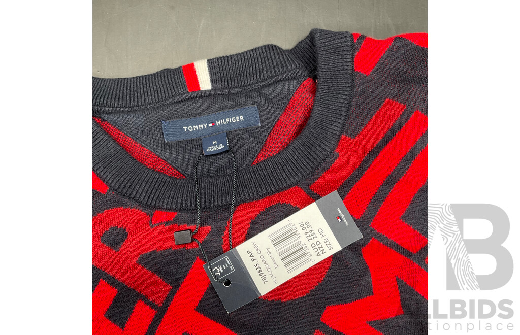 TOMMY HILFIGER (Navy/Red) Sweater Size M - ORP $229