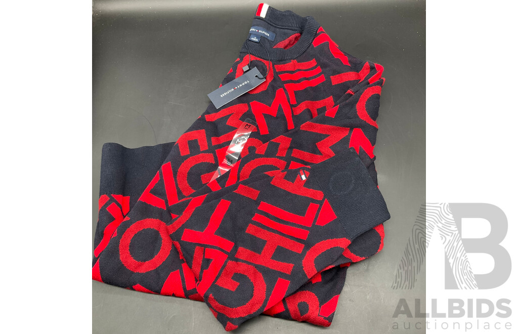 TOMMY HILFIGER (Navy/Red) Sweater Size M - ORP $229