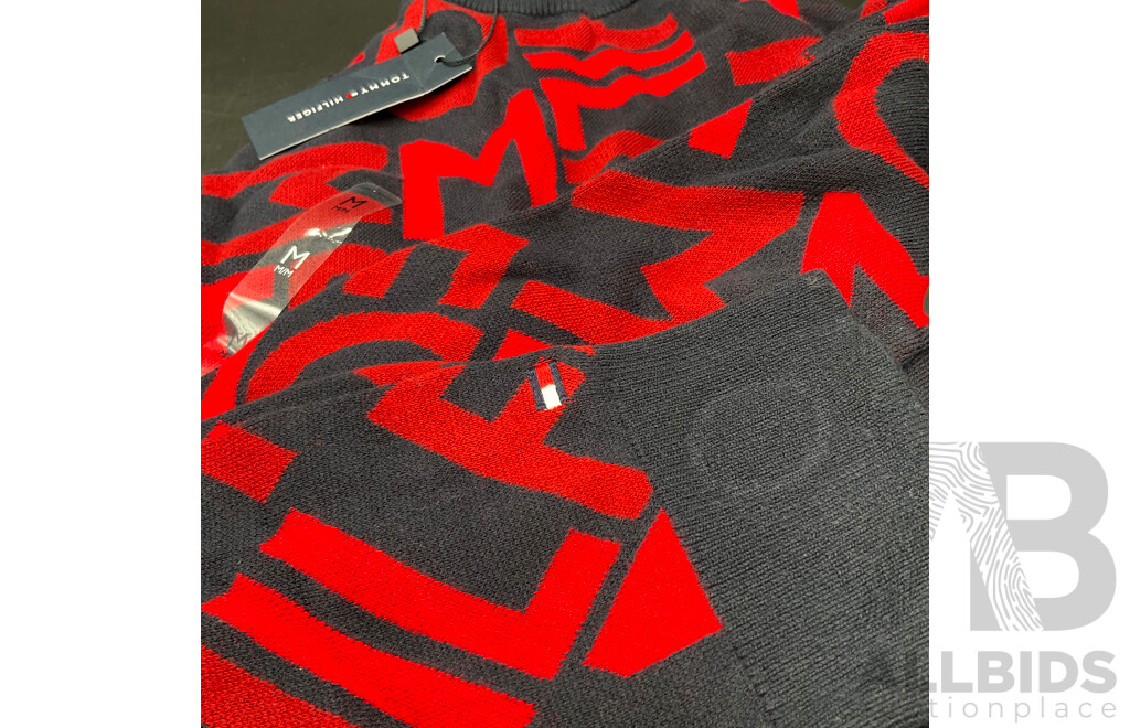 TOMMY HILFIGER (Navy/Red) Sweater Size M - ORP $229