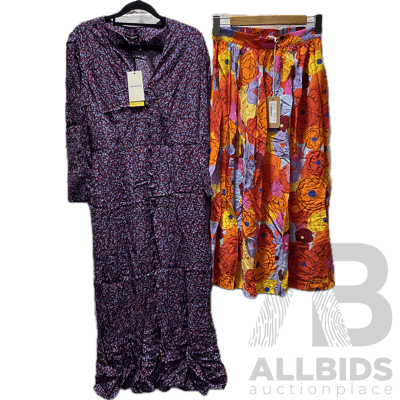 WHISTLES Multi Dress Size 10, GORMAN Flower Time Skirt Size 8 & Jockey Bikini Briefs Size 10 - ORP $618 - Lot of 3