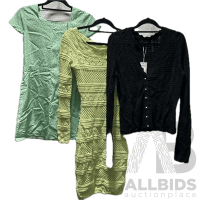 FOREVER NEW Cardigan Size S, GUESS Crichet Dress Size XS & CALVIN KLEIN JEANS Kids Size 10 Dress - Lot of 3