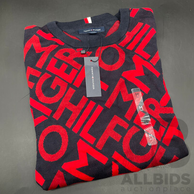 TOMMY HILFIGER (Navy/Red) Sweater Size M - ORP $229