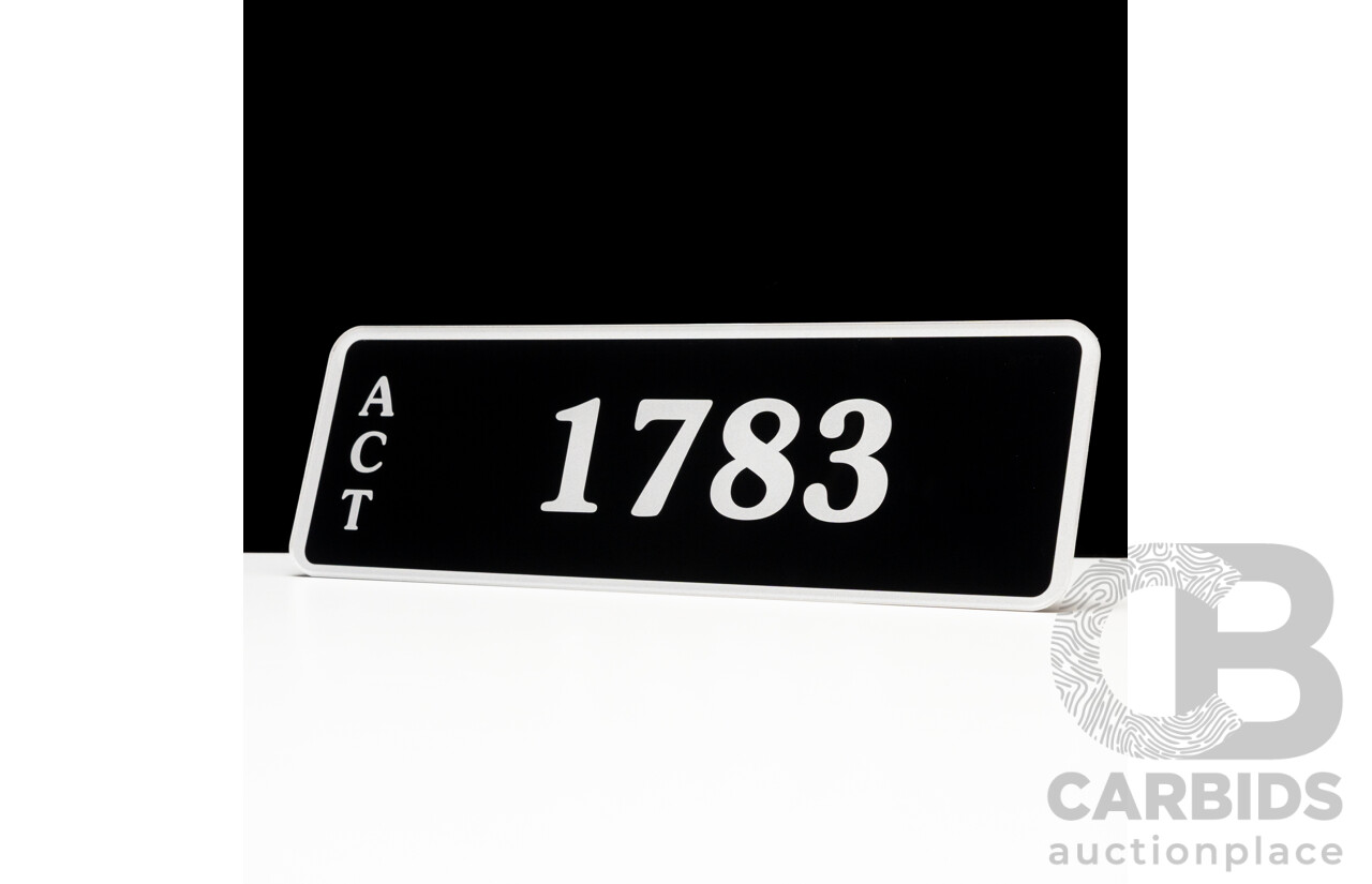 ACT 4-Digit Number Plate - 1783