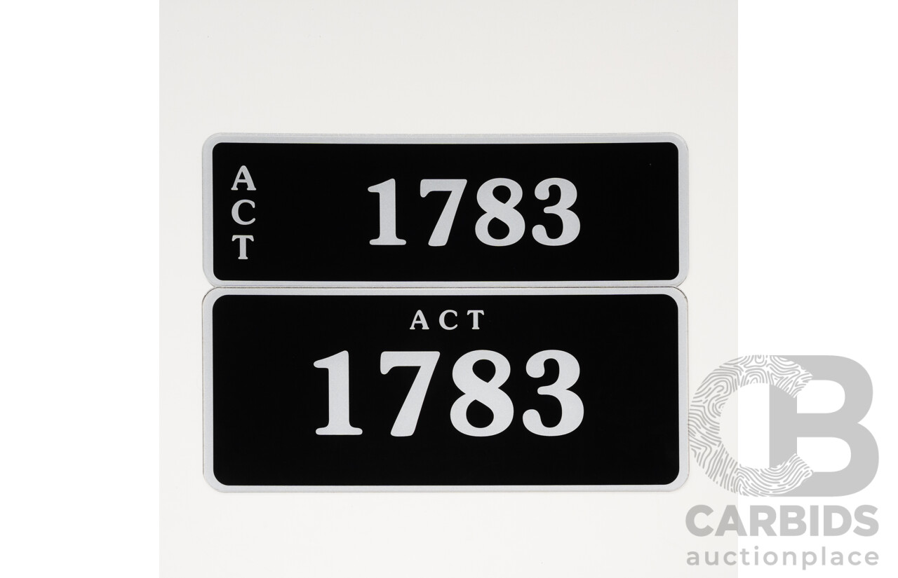 ACT 4-Digit Number Plate - 1783