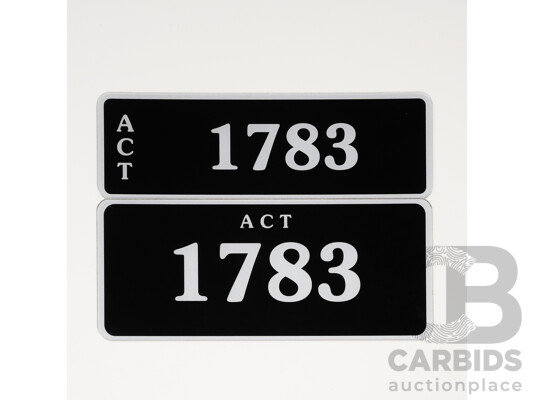 ACT 4-Digit Number Plate - 1783
