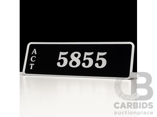 ACT 4-Digit Number Plate - 5855