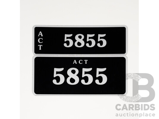 ACT 4-Digit Number Plate - 5855