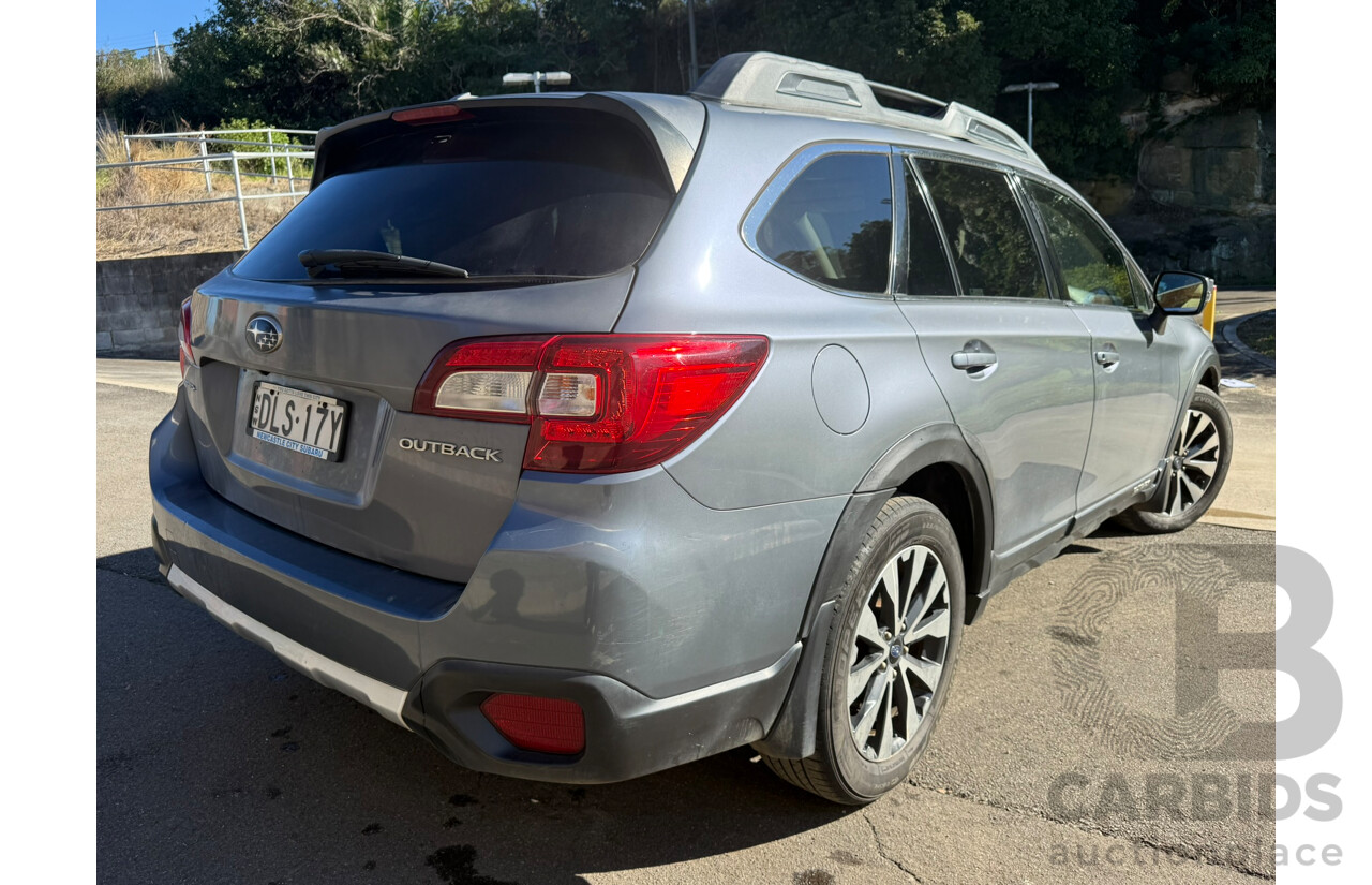 01/2017 Subaru Outback 2.5i PREMIUM AWD MY16 4D Wagon Grey 2.5L