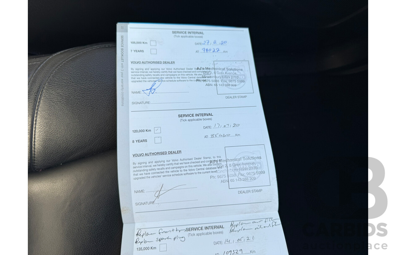 08/2014 Volvo V40 T4 LUXURY FWD M MY14 5D Hatchback White 2.0L