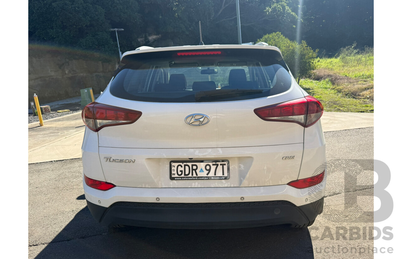 08/2017 Hyundai Tucson ACTIVE R-SERIES (AWD) AWD TL2 MY18 4D Wagon White Turbo Diesel 2.0L