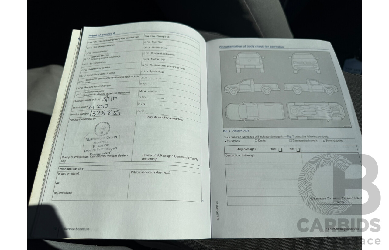 07/2014 Volkswagen Amarok TDI400 HIGHLINE (4x4) 4x4 2H MY13 Dual Cab Utility White Turbo Diesel 2.0L